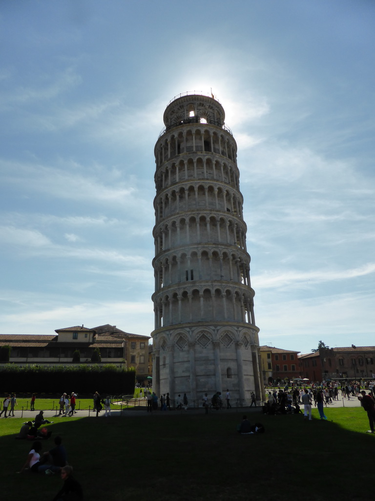 The Piazza del Duomo square with the Museo dell`Opera del Duomo museum and the Leaning Tower of Pisa