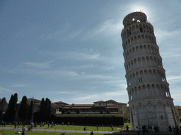 The Piazza del Duomo square with the Museo dell`Opera del Duomo museum and the Leaning Tower of Pisa