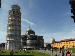 The Piazza del Duomo square with the Leaning Tower of Pisa, the Pisa Duomo cathedral, the Camposanto Monumentale cemetery and the Opera della Primaziale Pisana vestry