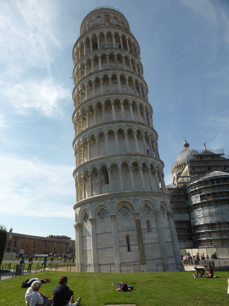 The Piazza del Duomo square with the Leaning Tower of Pisa and the Pisa Duomo cathedral