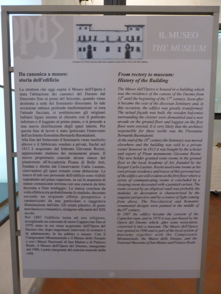 Information on the Museo dell`Opera del Duomo museum