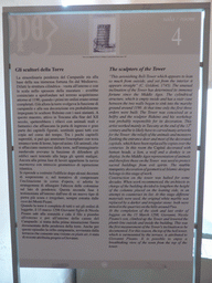 Explanation on the sculptors of the Leaning Tower of Pisa at the Museo dell`Opera del Duomo museum