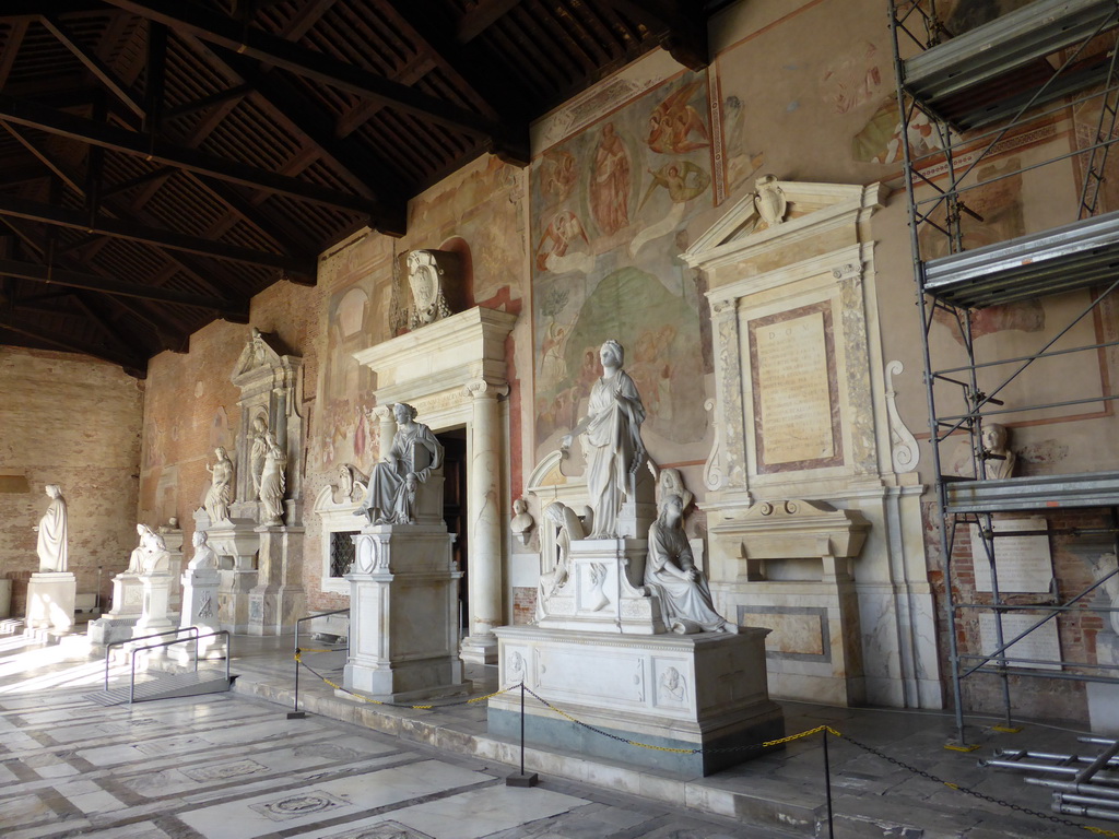 Tombs and statues at the Camposanto Monumentale cemetery