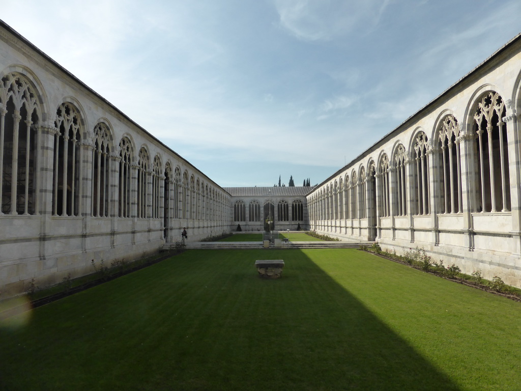 Inner courtyard of the Camposanto Monumentale cemetery