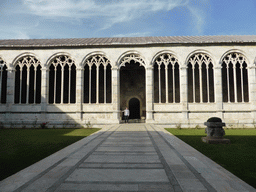 Tim at the inner courtyard of the Camposanto Monumentale cemetery