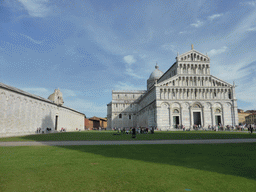 The Piazza del Duomo square with the Pisa Duomo cathedral and the Camposanto Monumentale cemetery