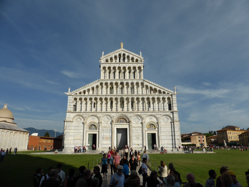 The Piazza del Duomo square with the Camposanto Monumentale cemetery, the Opera della Primaziale Pisana vestry and the Pisa Duomo cathedral