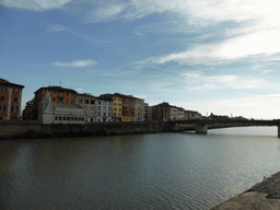 The Ponte Solferino bridge over the Arno river and the Santa Maria della Spina Church