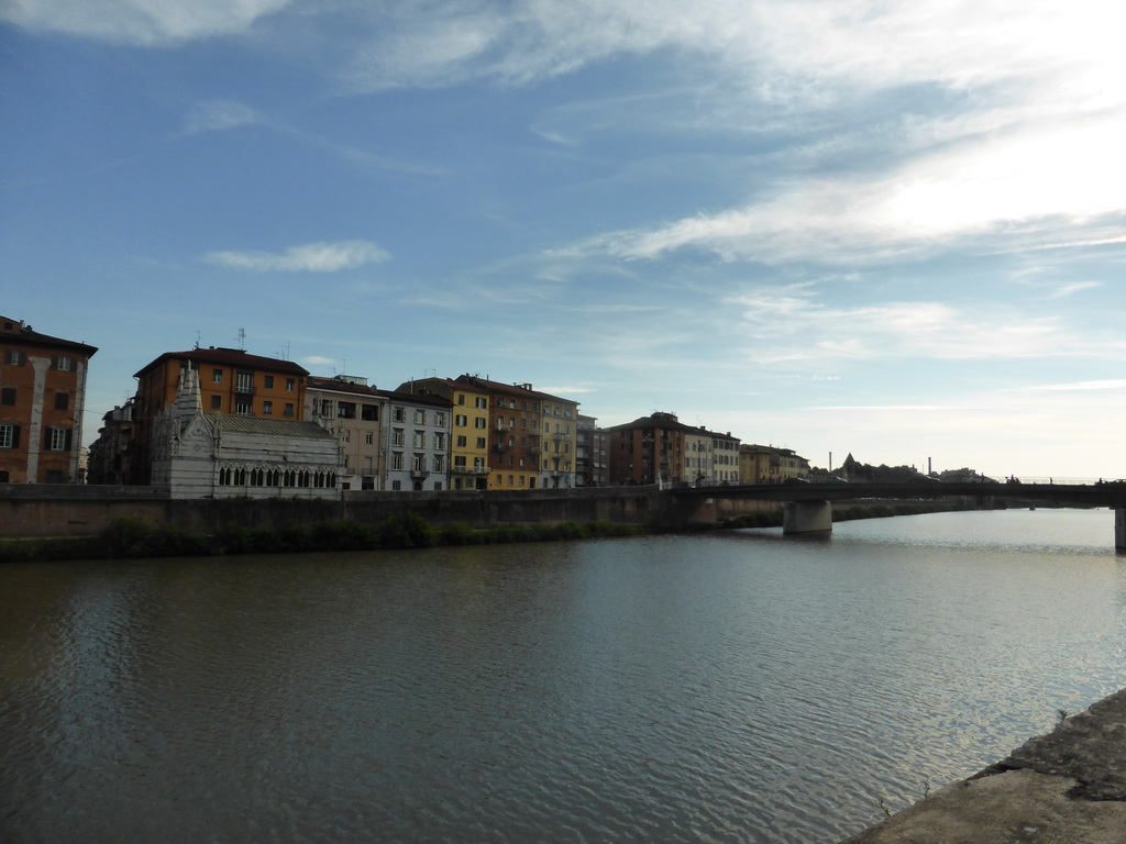 The Ponte Solferino bridge over the Arno river and the Santa Maria della Spina Church