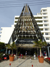 Front entrance of the H10 Las Palmeras hotel at the Avenida Rafael Puig Lluvina street