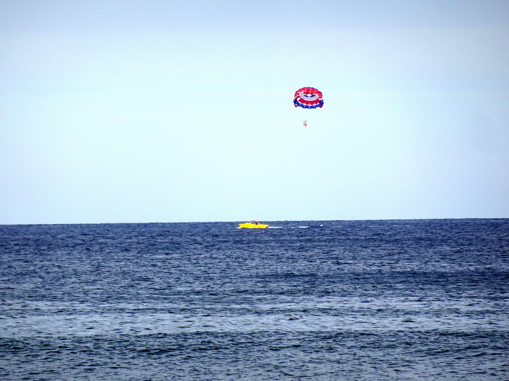 Kite surfer at the Playa Honda beach