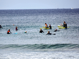 Surfers at the Playa Honda beach