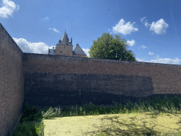 Northeast side of Loevestein Castle and its moat, viewed from the Schouwendijk street