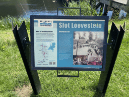Information on Loevestein Castle at its entrance at the north side
