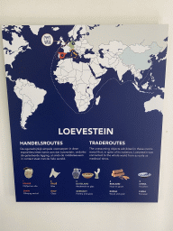 Information on trade routes connected to Loevestein Castle at the Expo at Loevestein Castle