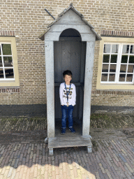 Max at a guard house at Loevestein Castle
