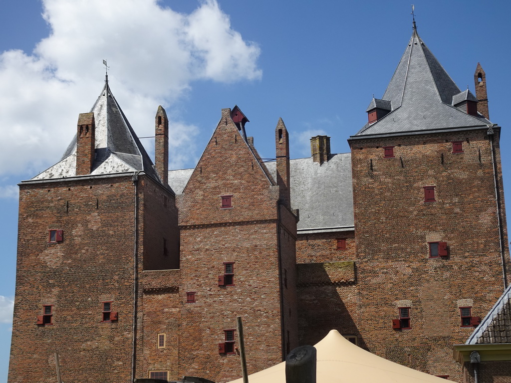 Southeast facade of Loevestein Castle, viewed from the main square