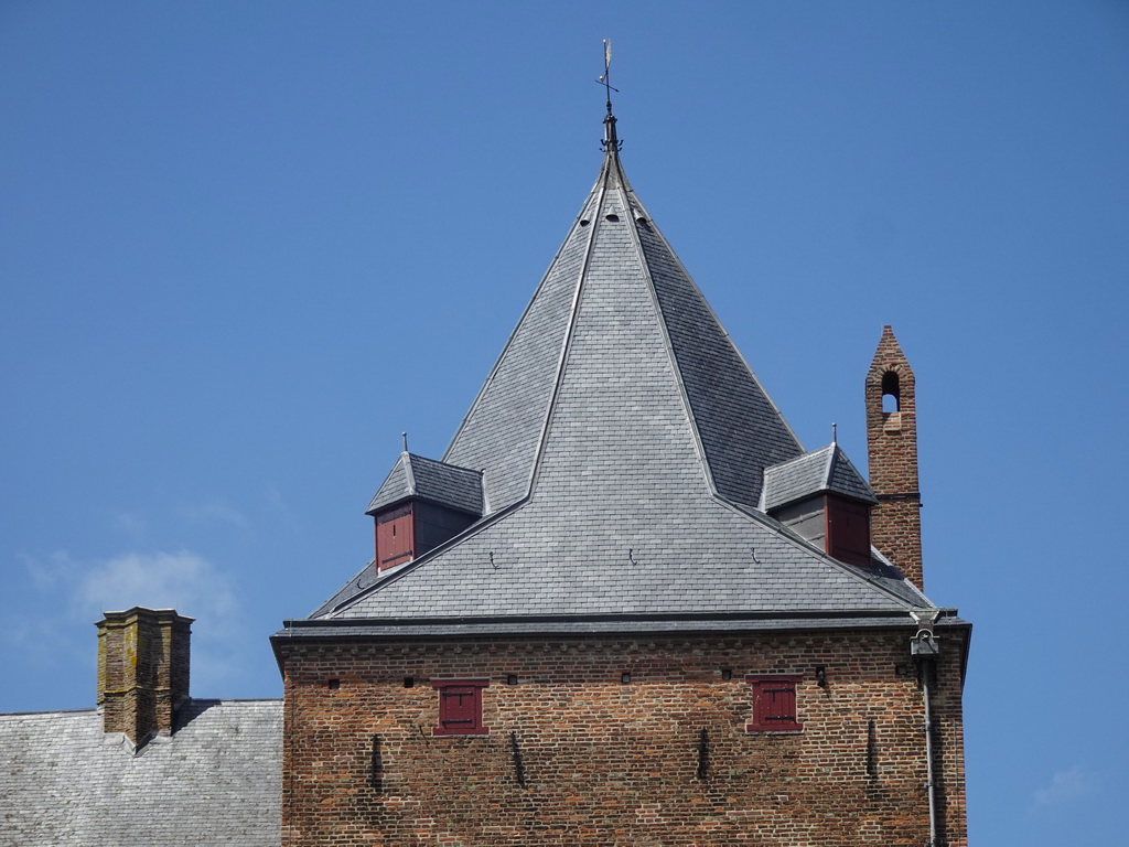 East tower of Loevestein Castle, viewed from the main square