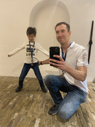 Tim and Max at the Basement of Loevestein Castle