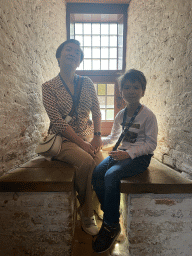 Miaomiao and Max at the 400 Years Hugo de Groot exhibition at the Middle Floor of Loevestein Castle