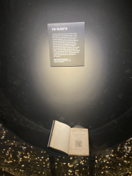 Book `Mare Iberum` at the `Universe of Thoughts` room at the 400 Years Hugo de Groot exhibition at the Middle Floor of Loevestein Castle, with explanation