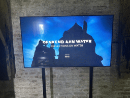 TV screen at the `Denkend aan Water` exhibition at the Top Floor of Loevestein Castle