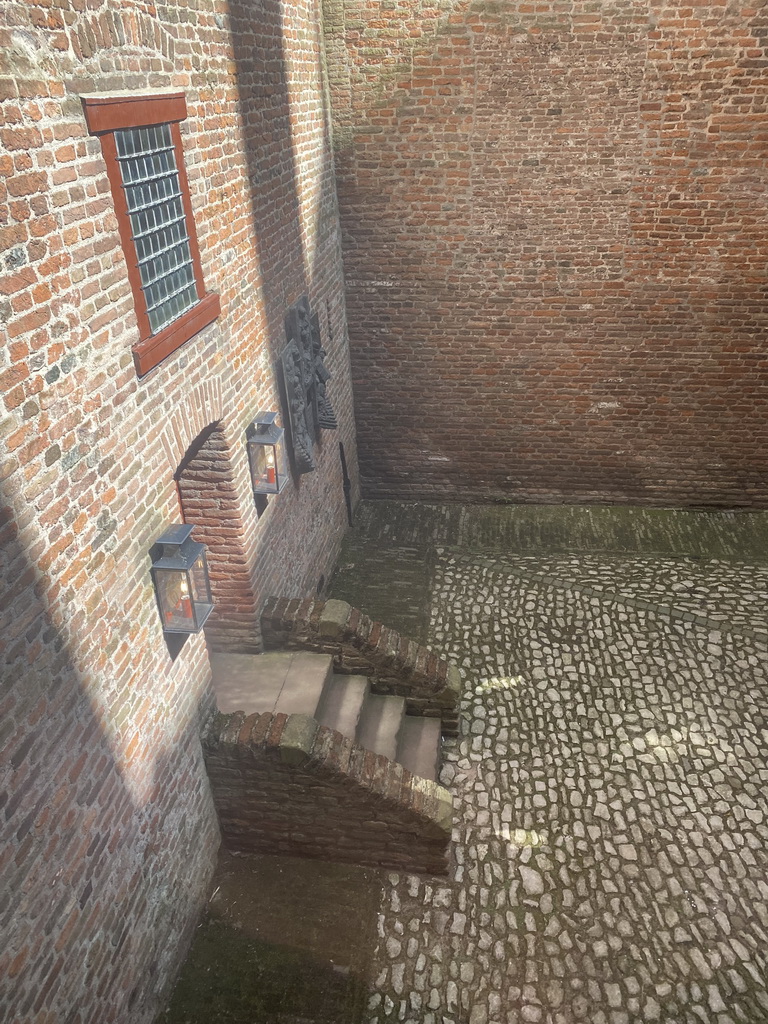 The inner square of Loevestein Castle, viewed from the Large Chamber at the Middle Floor