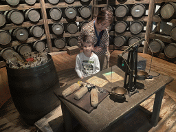 Miaomiao and Max at the gunpowder game at the middle floor of the Powder Tower at Loevestein Castle