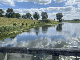 Northwest moat of Loevestein Castle, viewed from the entrance bridge