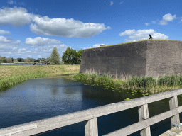 North moat of Loevestein Castle, viewed from the entrance bridge