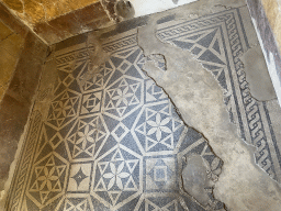 Mosaic on a floor at the Suburban Baths at the Pompeii Archeological Site
