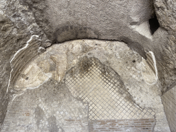 Wall with tiles at the Suburban Baths at the Pompeii Archeological Site