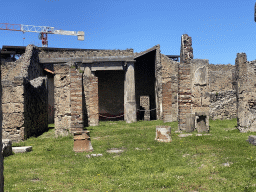 Walls at the House of Romulus and Remus at the Pompeii Archeological Site, viewed from the Via Marina street