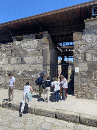 Front of the House of the Dioscuri at the Via di Mercurio street at the Pompeii Archeological Site