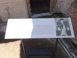 Information on the House of Marcus Lucretius at the Pompeii Archeological Site