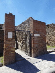 Front of the House of Sirico at the Via Stabiana street at the Pompeii Archeological Site