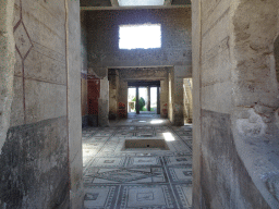 Atrium with bath, mosaics and frescoes at the Fullery of Stephanus at the Pompeii Archeological Site