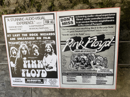 Posters of the `Pink Floyd - Live at Pompeii` movie at the southwest catacombs of the Amphitheatre at the Pompeii Archeological Site