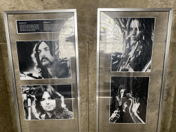 Photographs of the members of Pink Floyd at the southwest catacombs of the Amphitheatre at the Pompeii Archeological Site, with explanation
