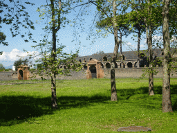 Inner Square of the Palestra Grande building and the west side of the Amphitheatre at the Pompeii Archeological Site