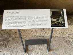Photograph and information on the House of Menander at the Pompeii Archeological Site