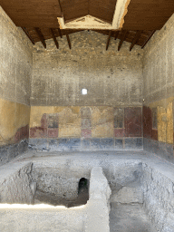 Room with wall paintings at the House of Menander at the Pompeii Archeological Site