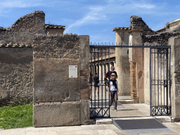 Entrance to the Stabian Baths at the Via dell`Abbondanza street at the Pompeii Archeological Site