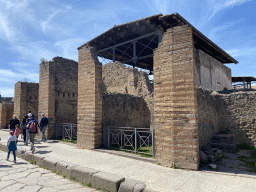 Front of the Stabian Baths at the Via dell`Abbondanza street at the Pompeii Archeological Site