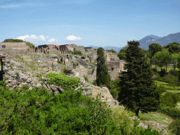 South side of the Pompeii Archeological Site, viewed from the path next to the Antiquarium