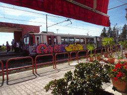 Train at the Pompei Scavi Villa Dei Misteri railway station