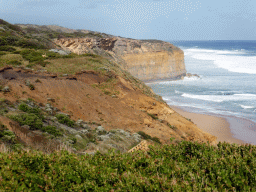 Cliffs at the coastline at the southeast side, viewed from the top of the Gibson Steps