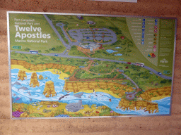 Information on the Port Campbell National Park and Twelve Apostles Marine National Park, at the visitor centre of the Twelve Apostles rocks