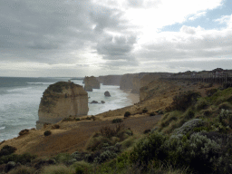 The Twelve Apostles viewing point and the cliffs at the northwest side with the Twelve Apostles rocks