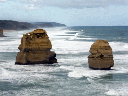 The two most eastern rocks of the Twelve Apostles rocks, viewed from the Twelve Apostles viewing point
